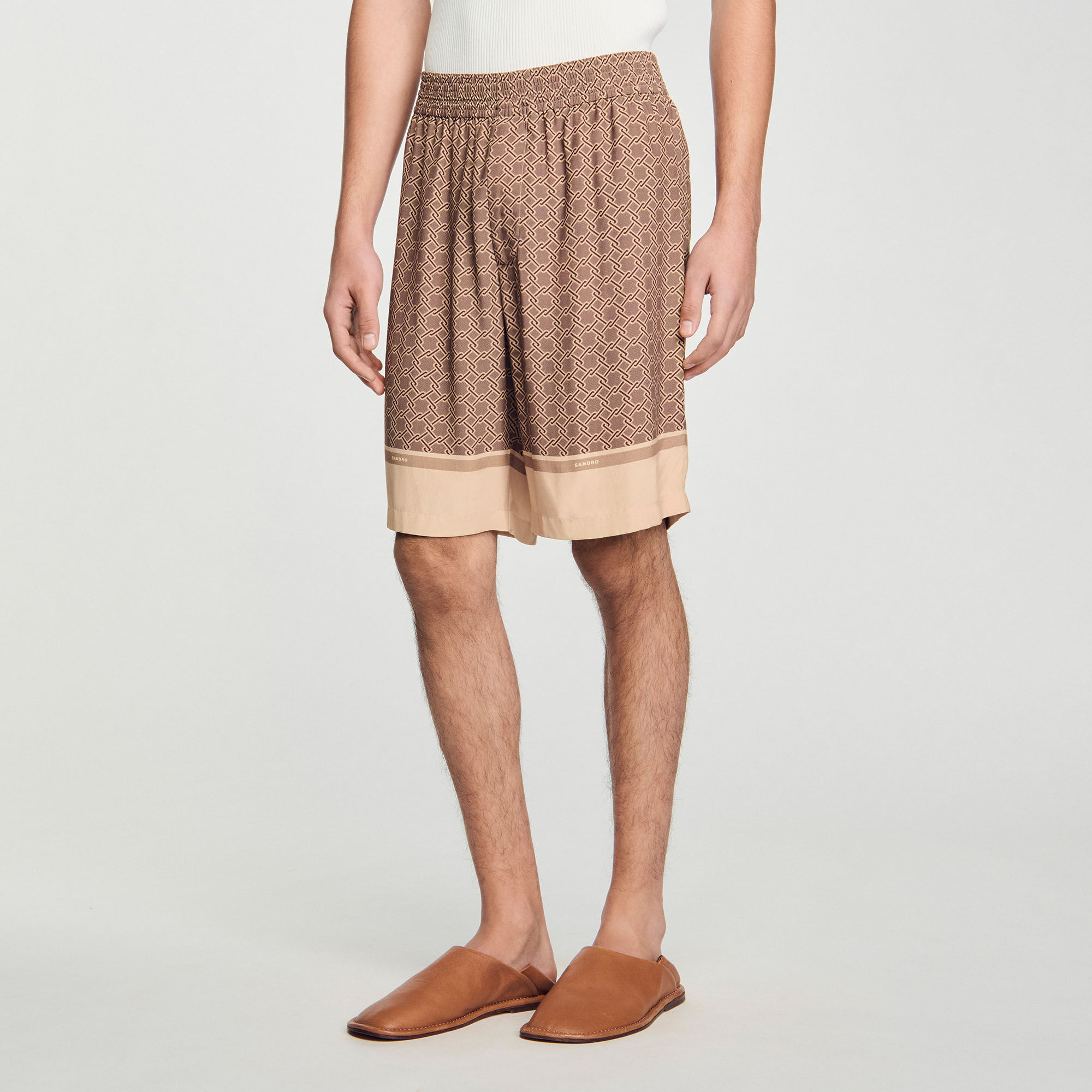 Fließende Bermudashorts mit Print