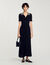Langes Strickkleid mit Nieten
