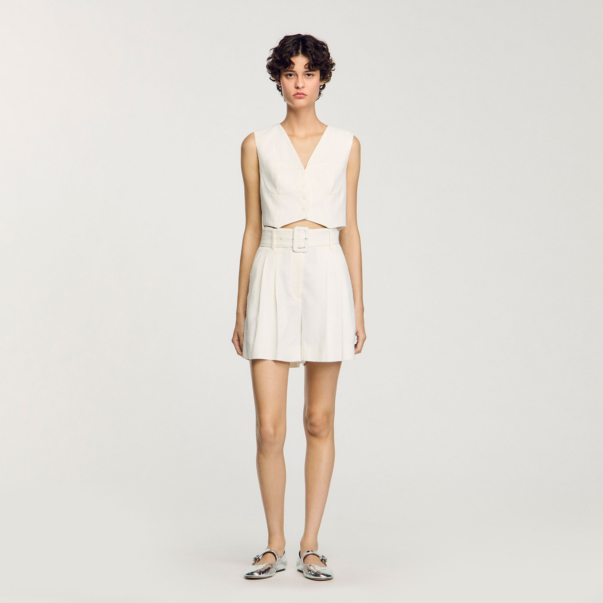 Short taille haute à sequins