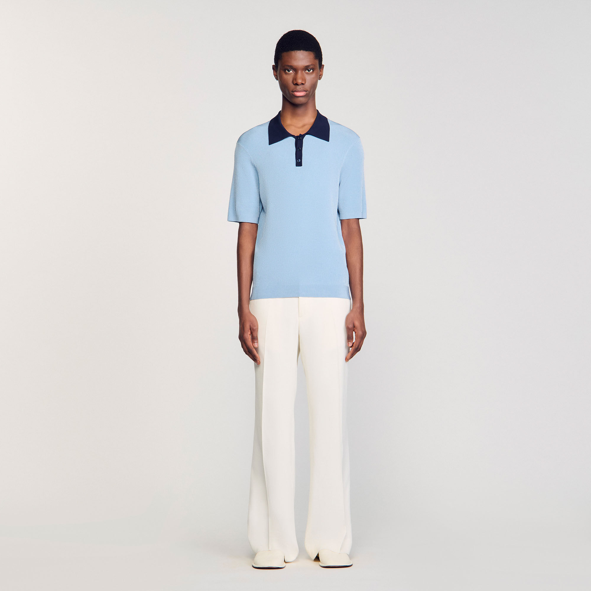 Zweifarbiges Poloshirt