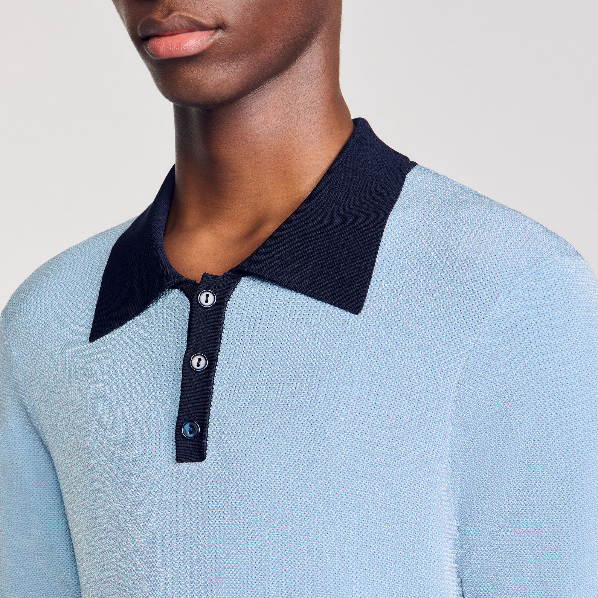 Zweifarbiges Poloshirt