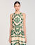 Leaf print maxi dress