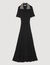 Langes Strickkleid mit Nieten