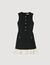 Kurzes Kleid aus zweifarbigem Tweed