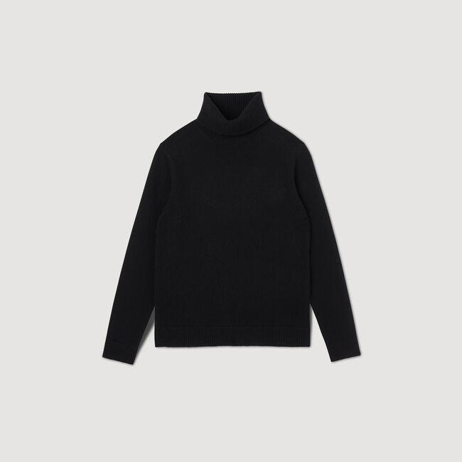 Pull col roulé laine et cachemire