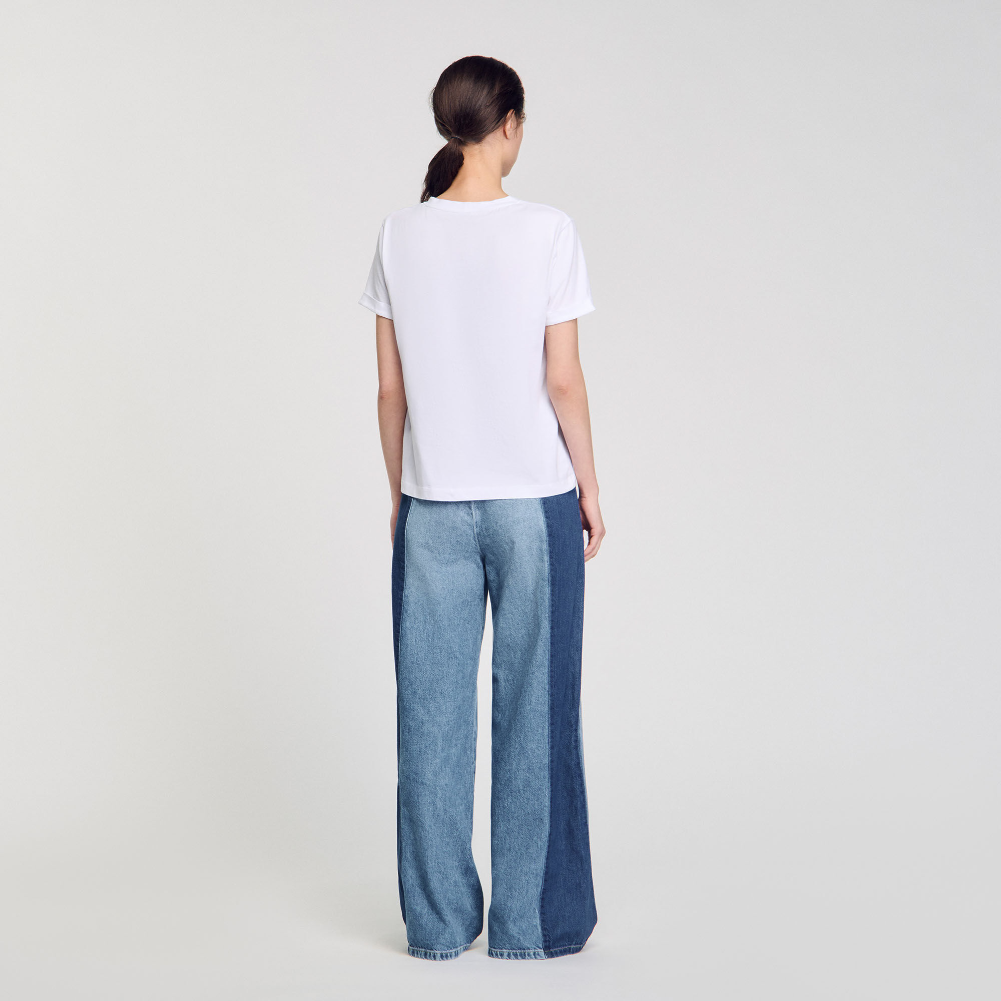 T-shirt en coton à broderie