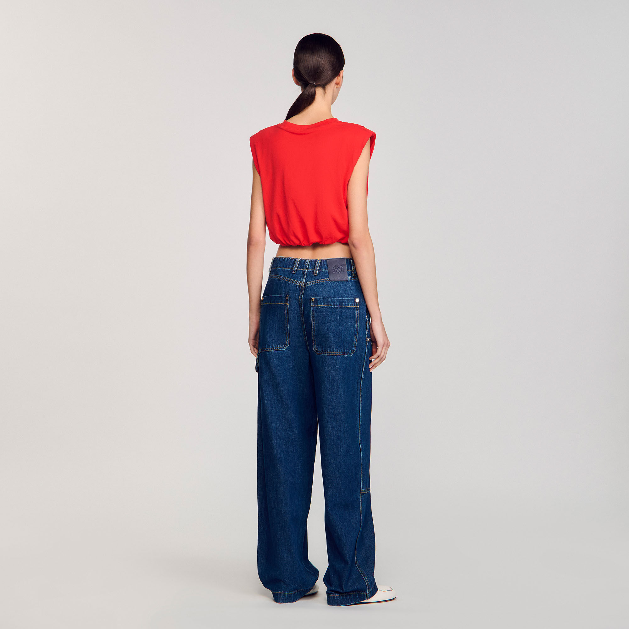 Short draped T-shirt