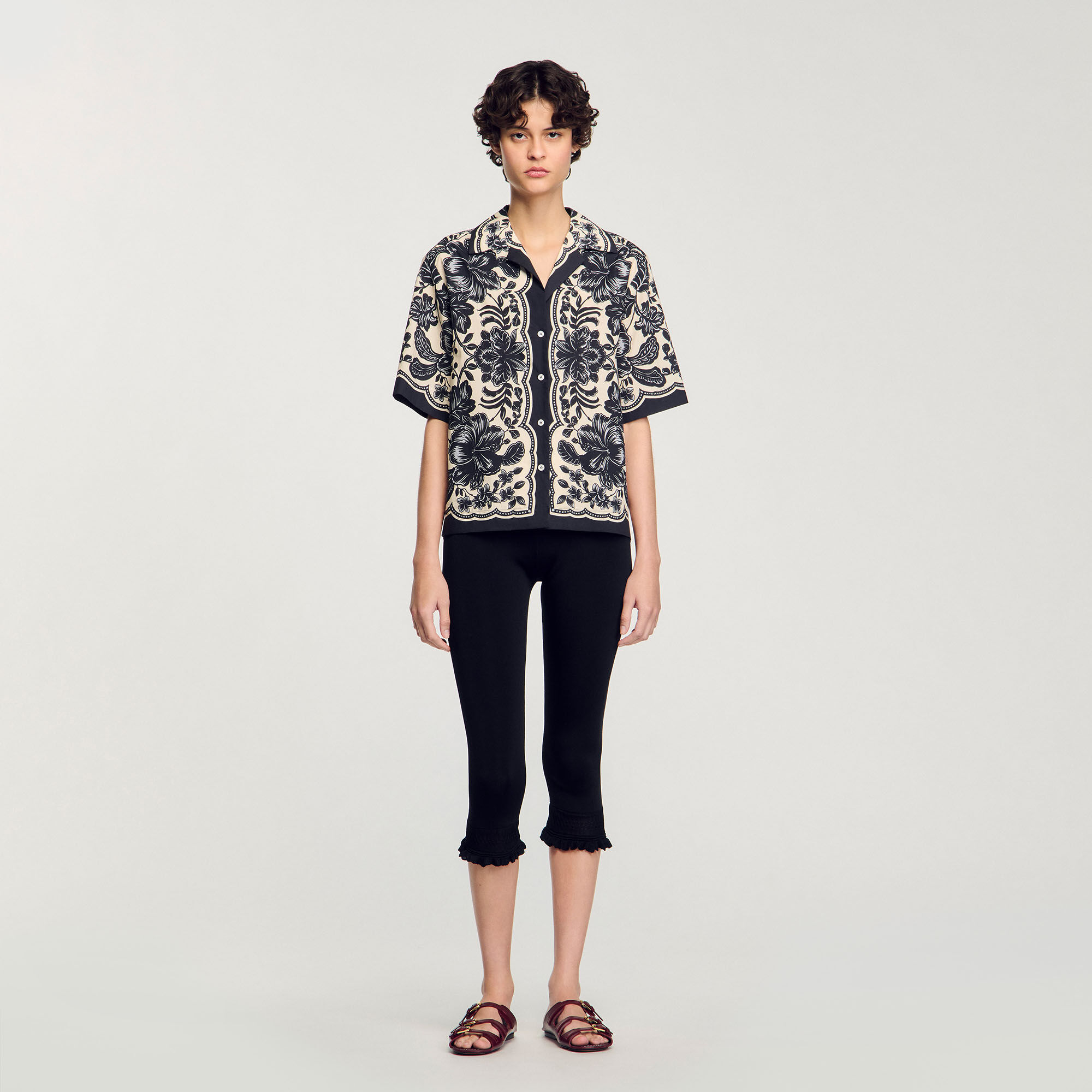 Floral motif shirt