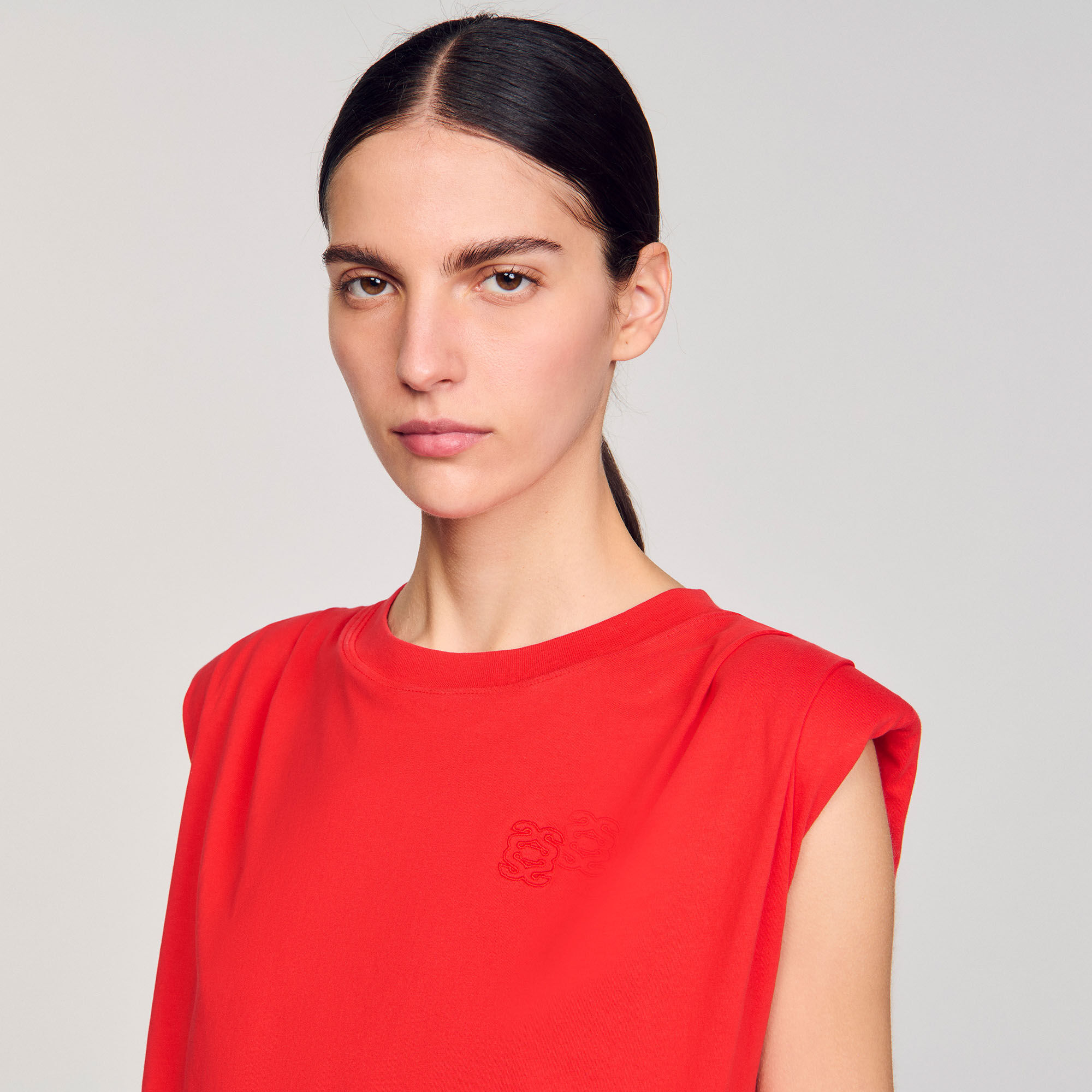 Short draped T-shirt