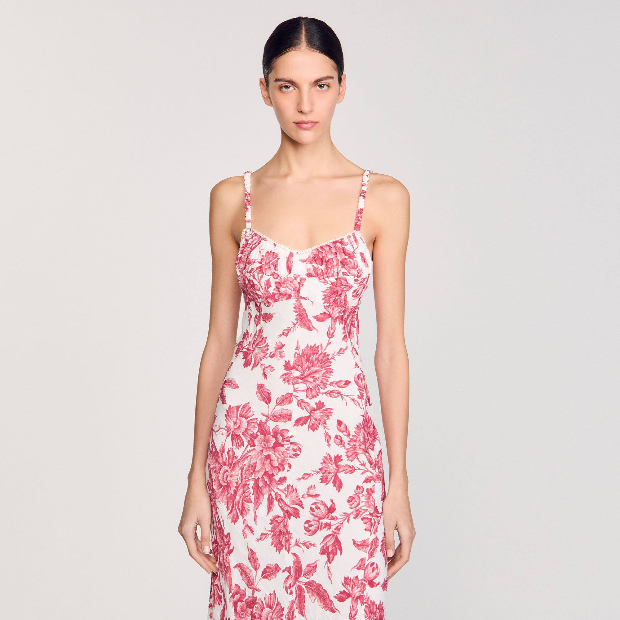 Langes Kleid mit Blumenprint