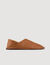 Grained leather slippers