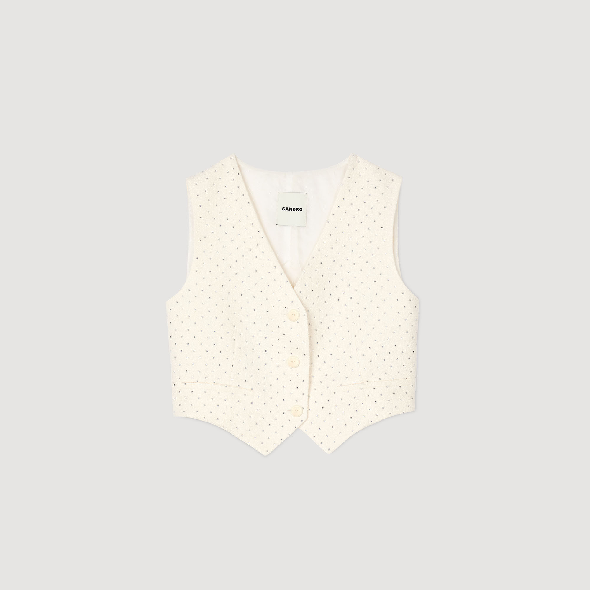 Rhinestone tweed jacket