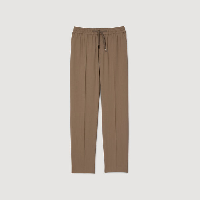 Pantalon droit élastiqué