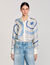 Spiral-motif silk shirt