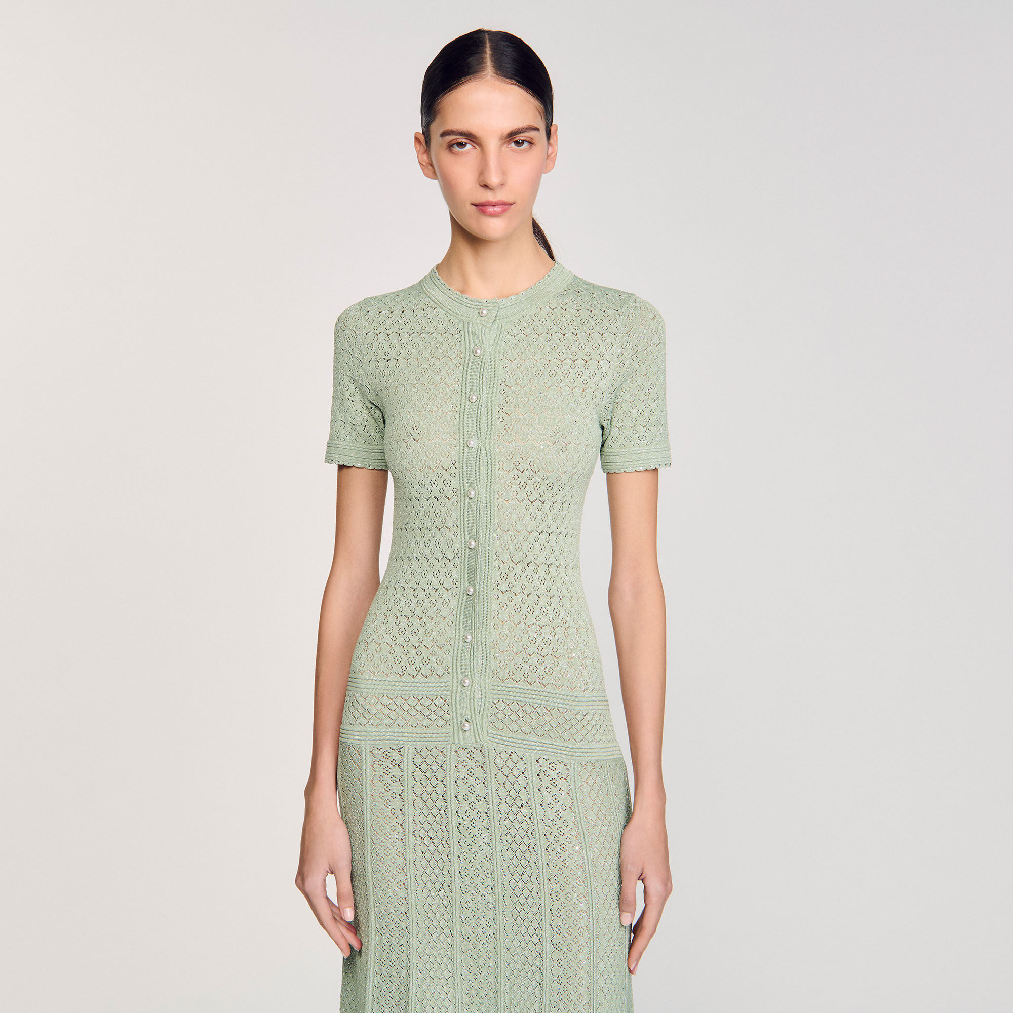 Robe longue en maille