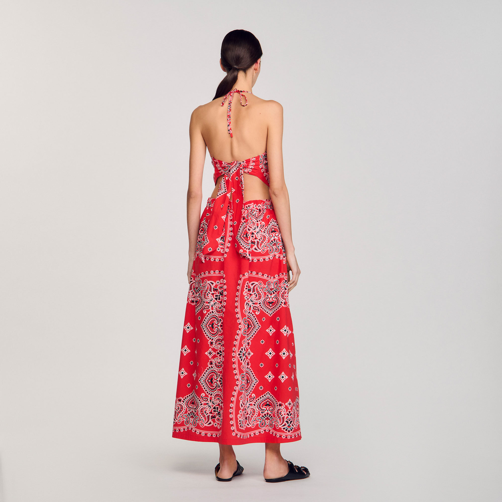 Robe longue à imprimé bandana