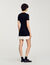 Short knit dress with ruffle