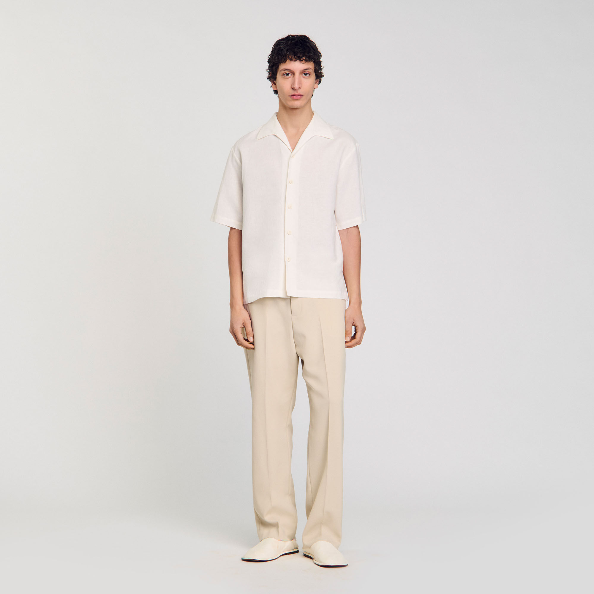 Chemise en coton et lin