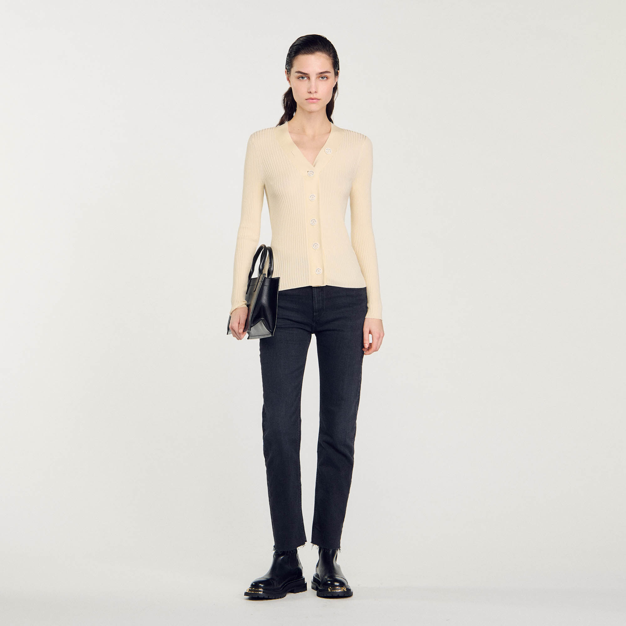 Cardigan in certified viscose