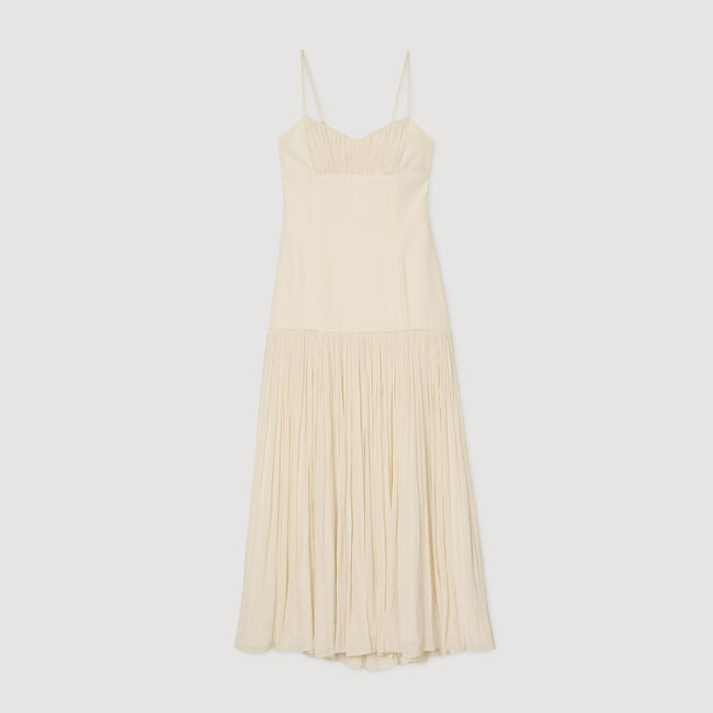 Langes Plisseekleid