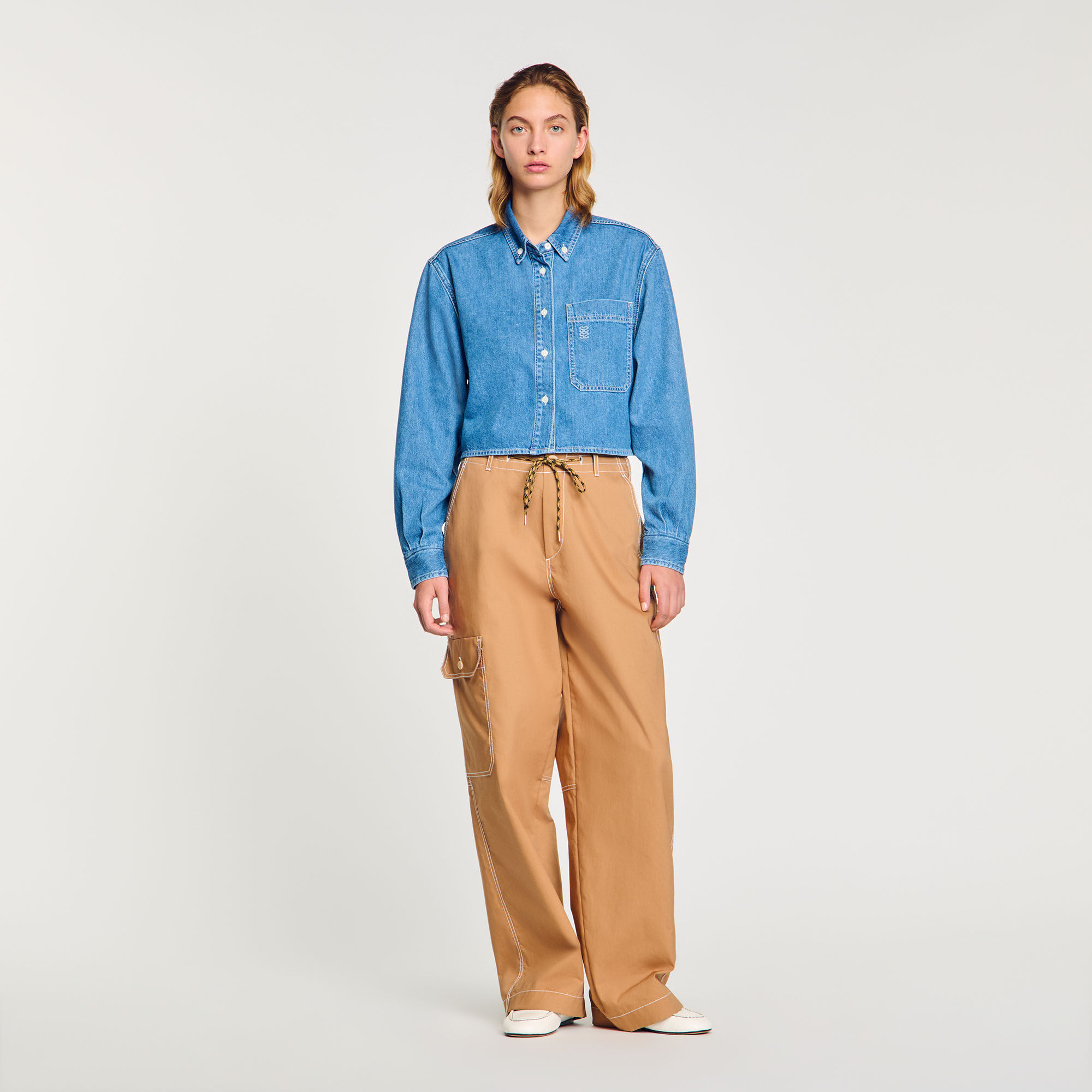Kurzes Hemd aus Denim