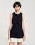 Kurzes Kleid aus zweifarbigem Tweed