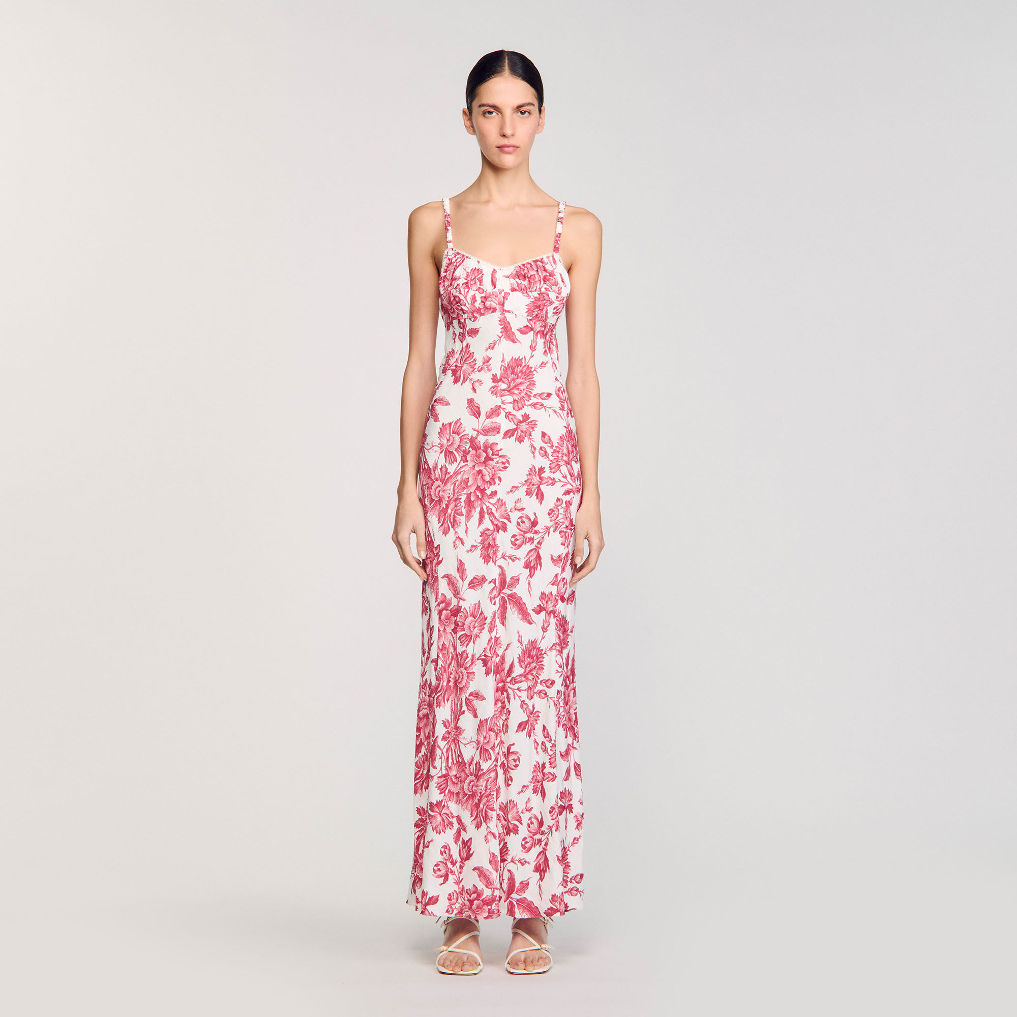 Langes Kleid mit Blumenprint