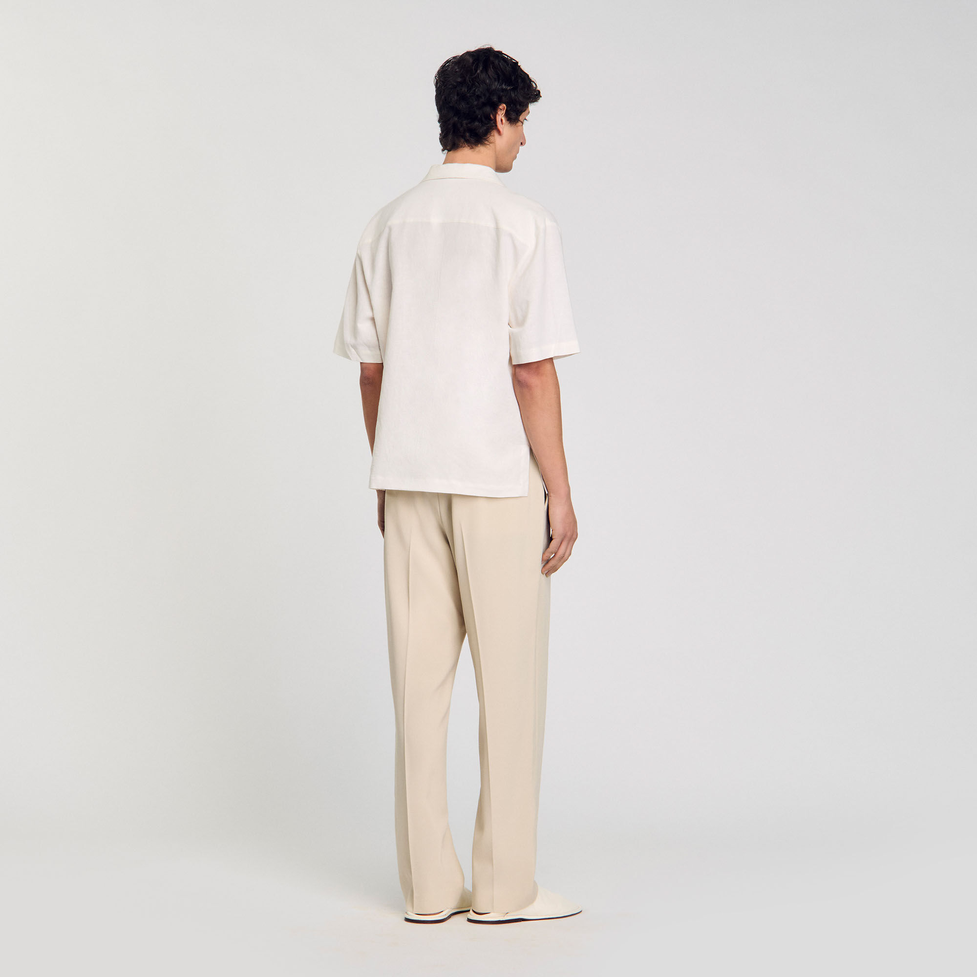 Chemise en coton et lin