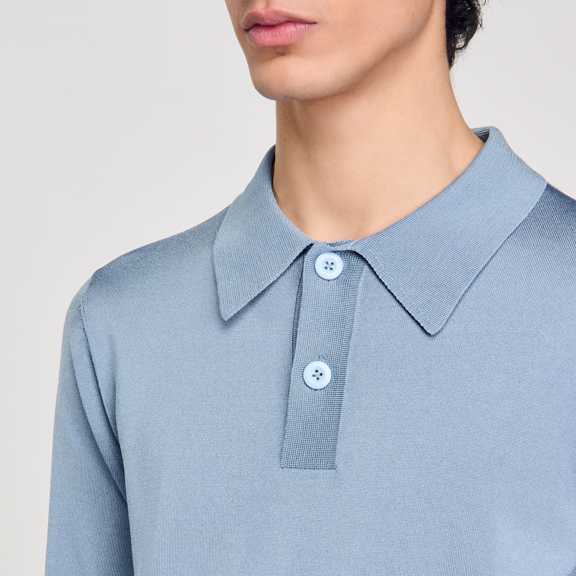 Polo en maille à manches courtes