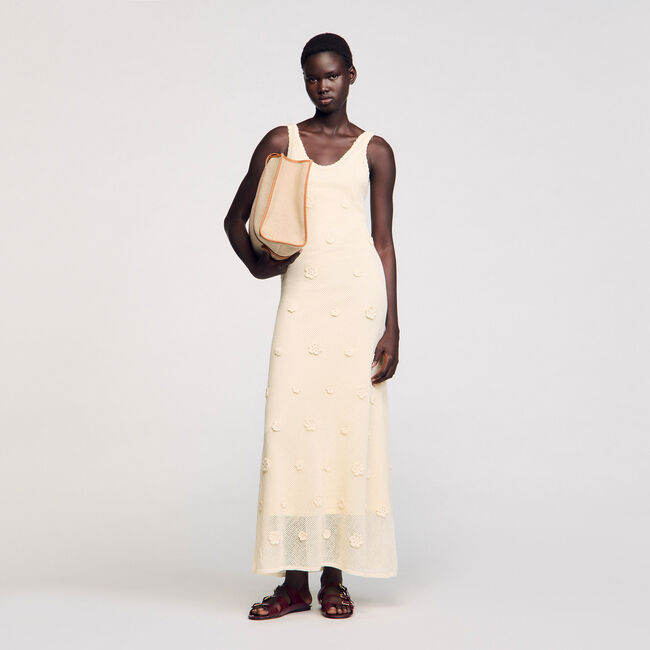 Langes Strickkleid