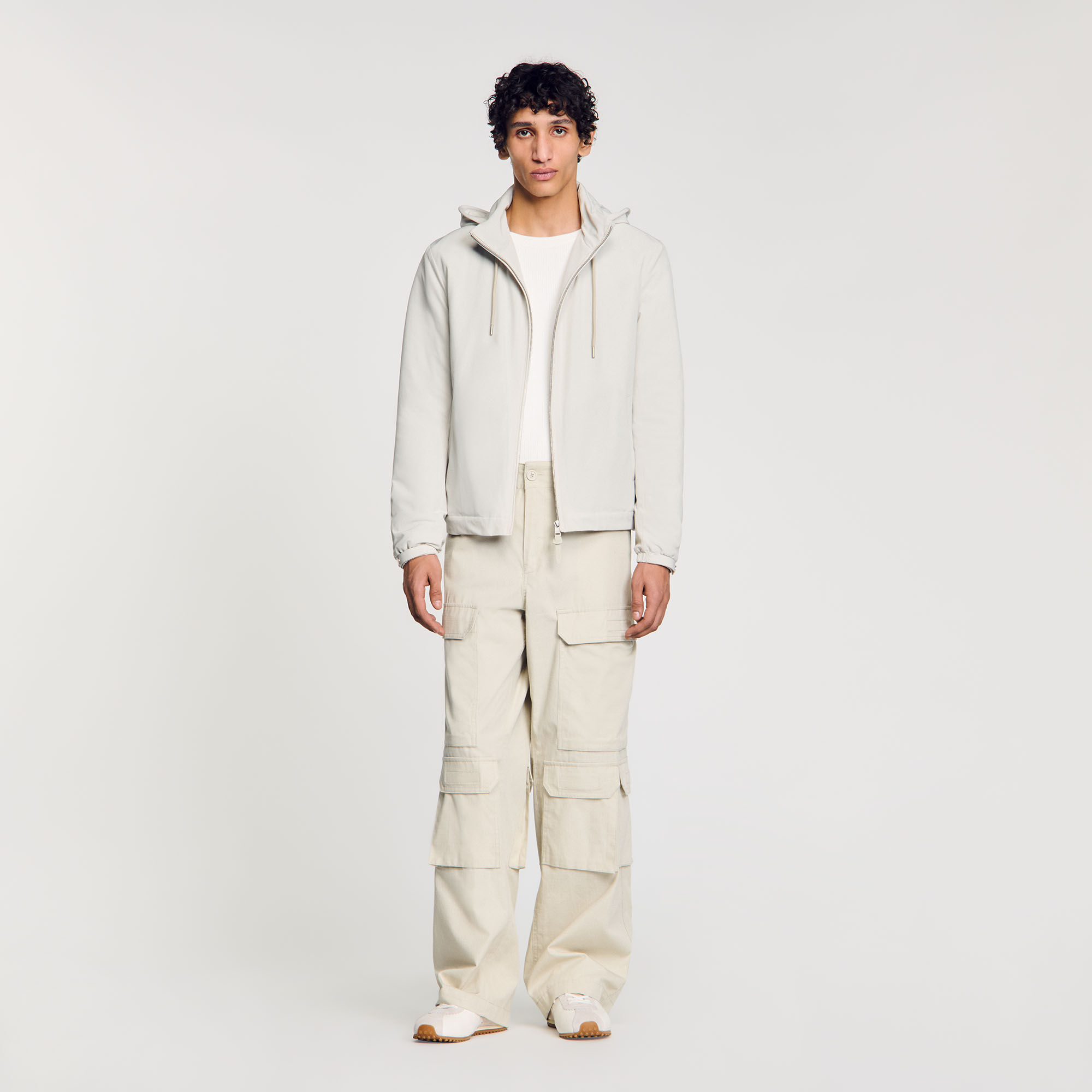 Zip-up hooded jacket