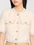 Short-sleeved tweed jacket
