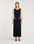 Langes Kleid mit Häkeldetails