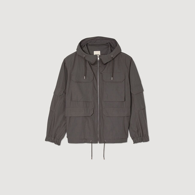 Hooded military parka
