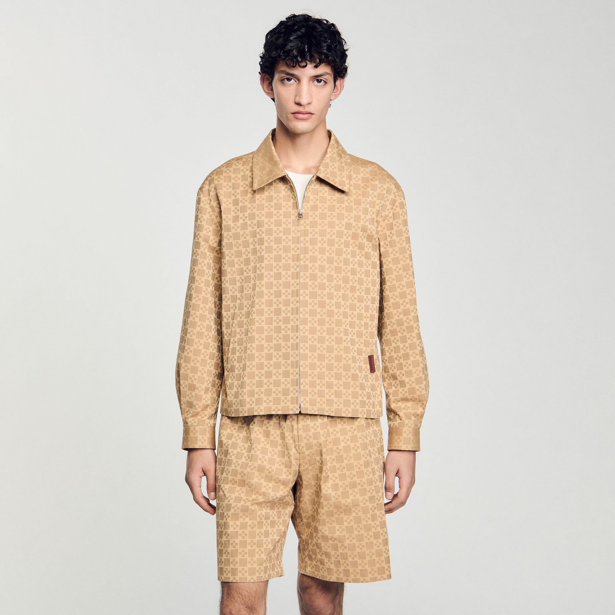 Blouson zippé square cross