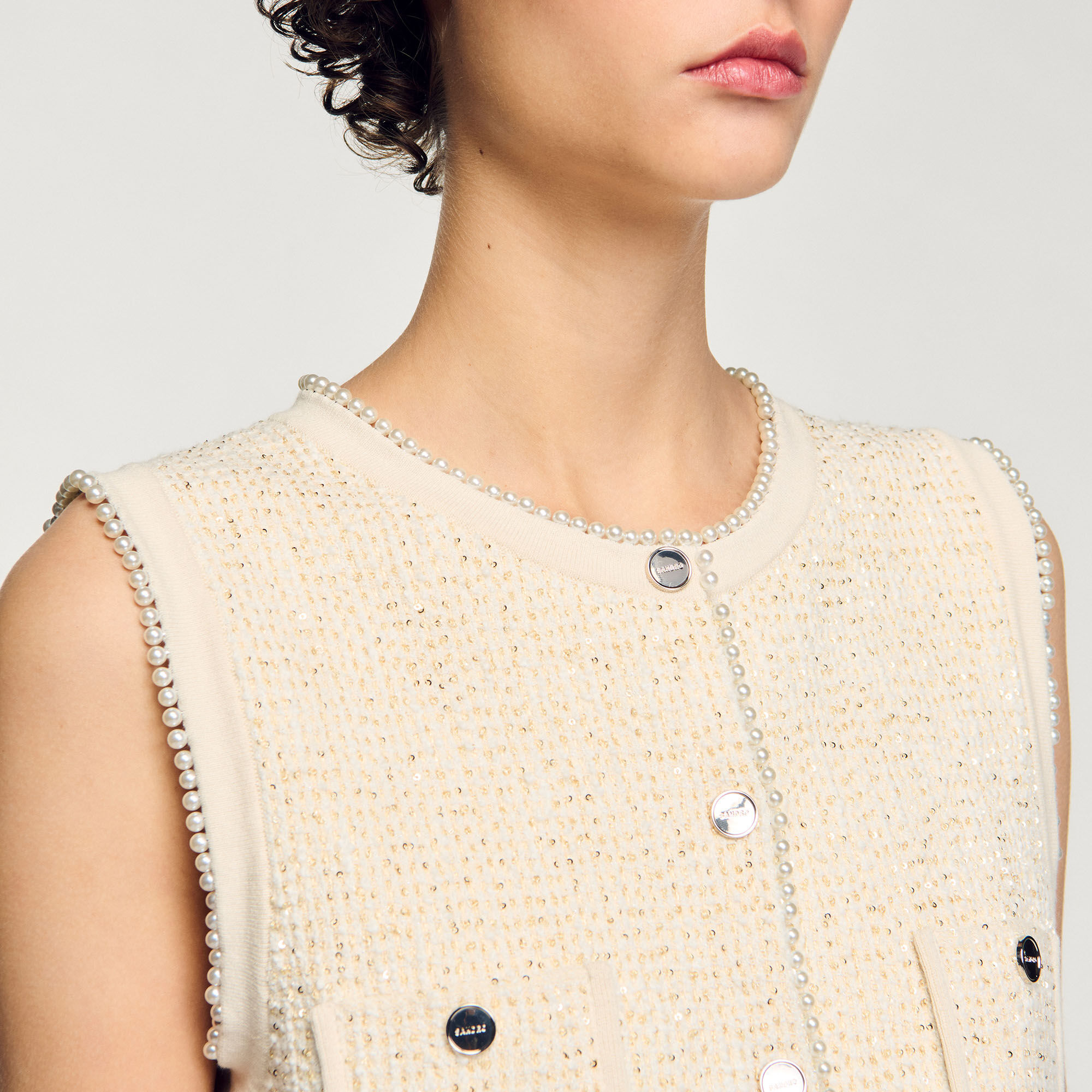 Decorative tweed waistcoat