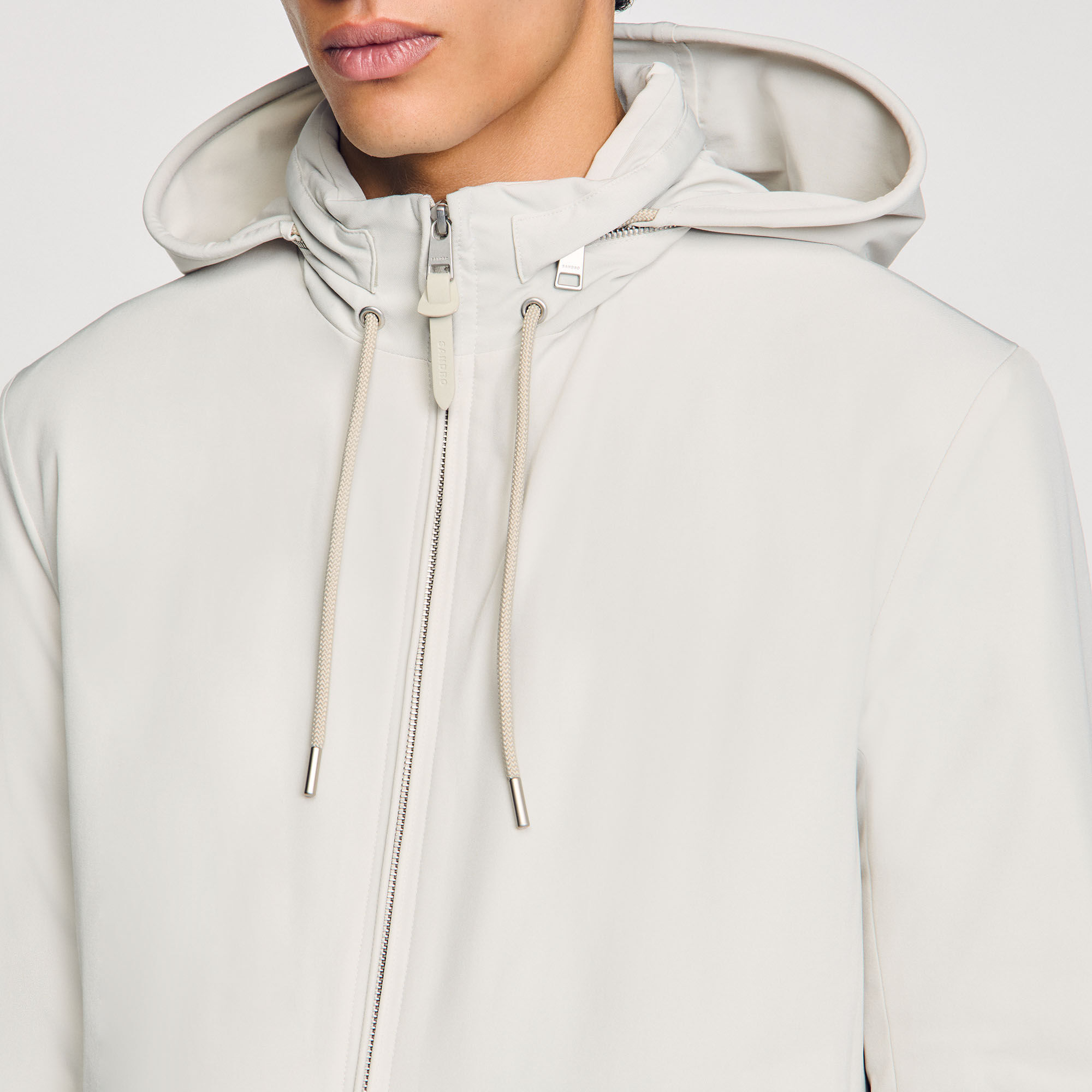 Zip-up hooded jacket
