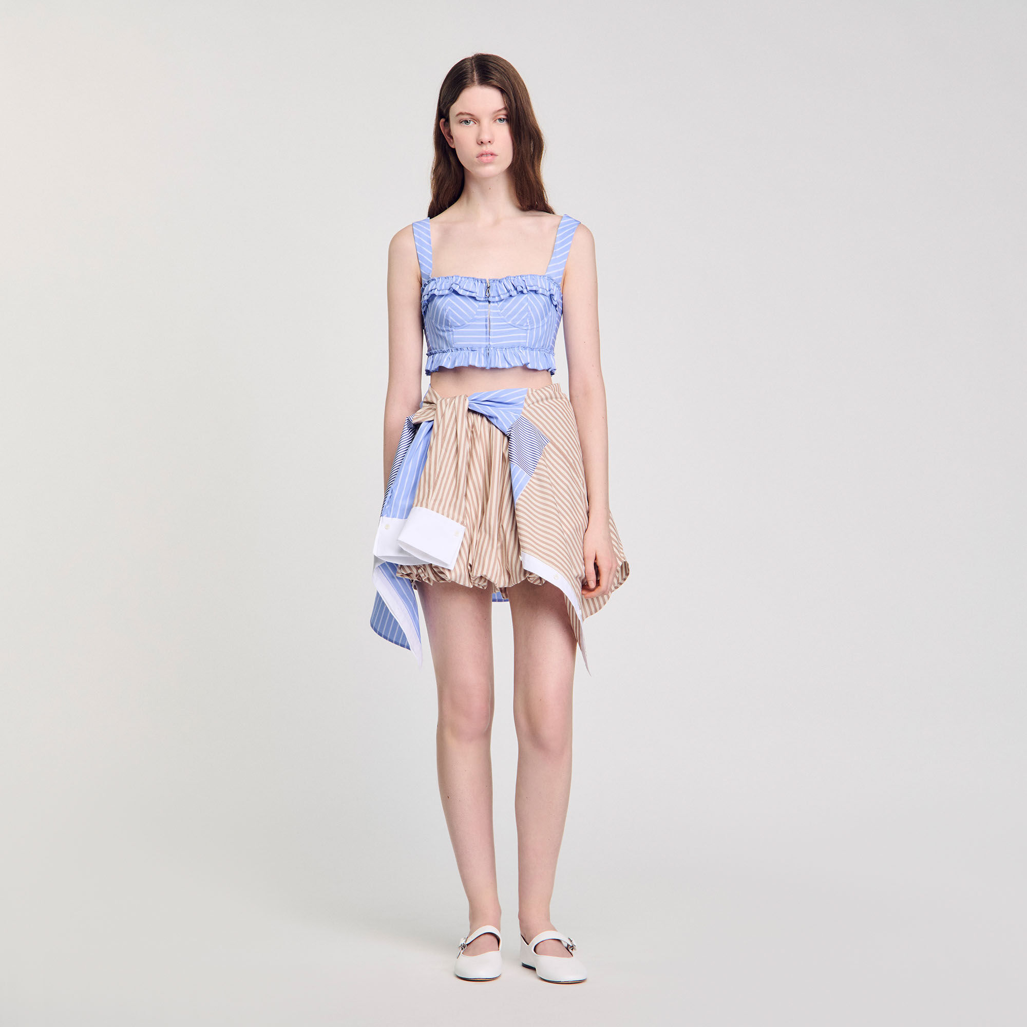 Kurzes gestreiftes Top