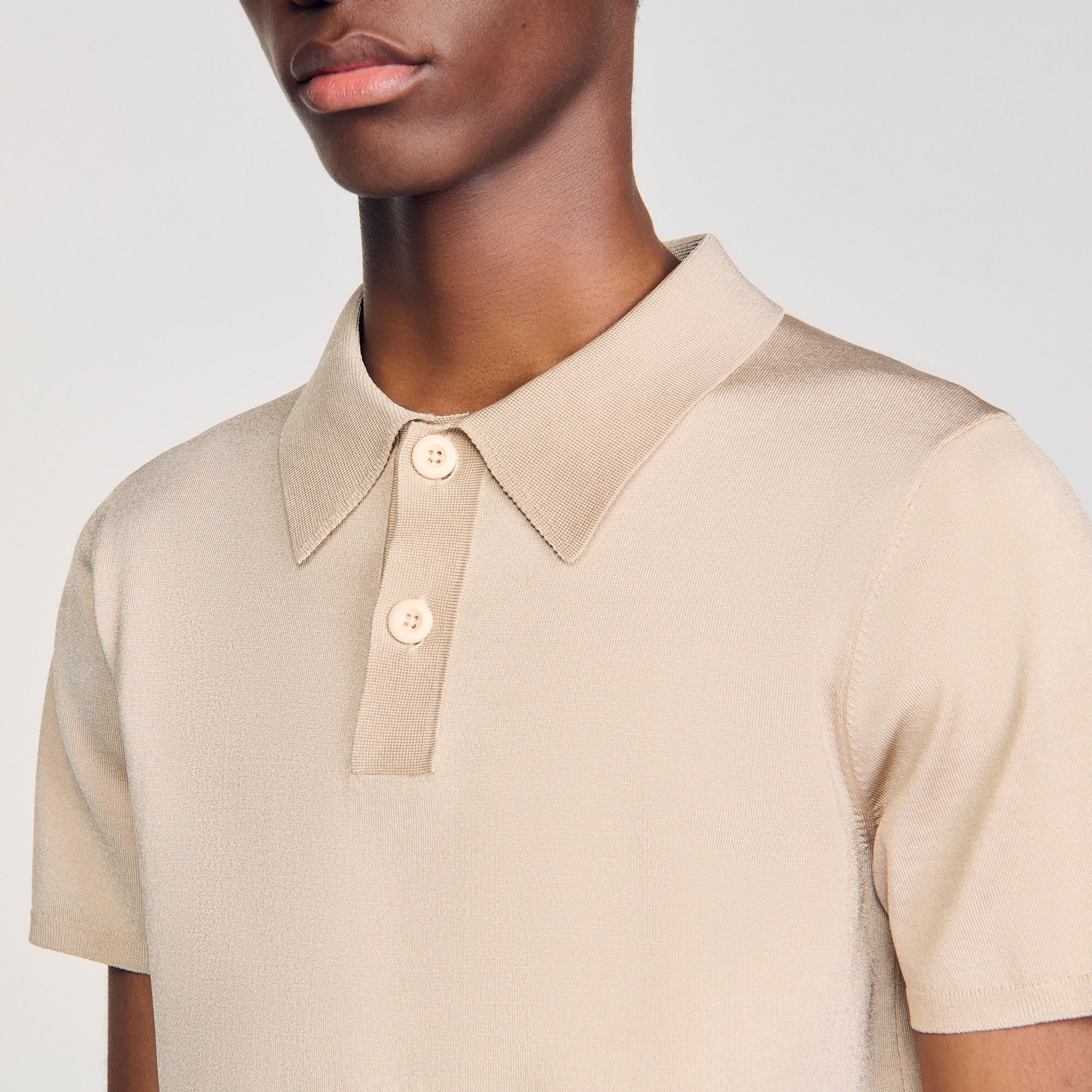 Polo en maille à manches courtes