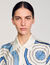 Spiral-motif silk shirt