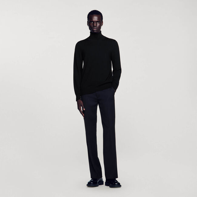 Pull à col roulé en laine Homme