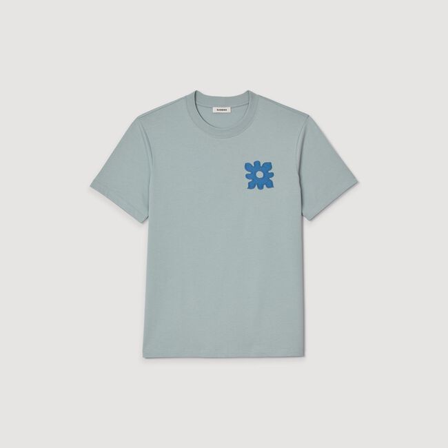 T-Shirt mit Blumendetail