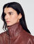 Oversized leather jacket