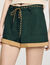 Zweifarbige Shorts mit Kordelzug