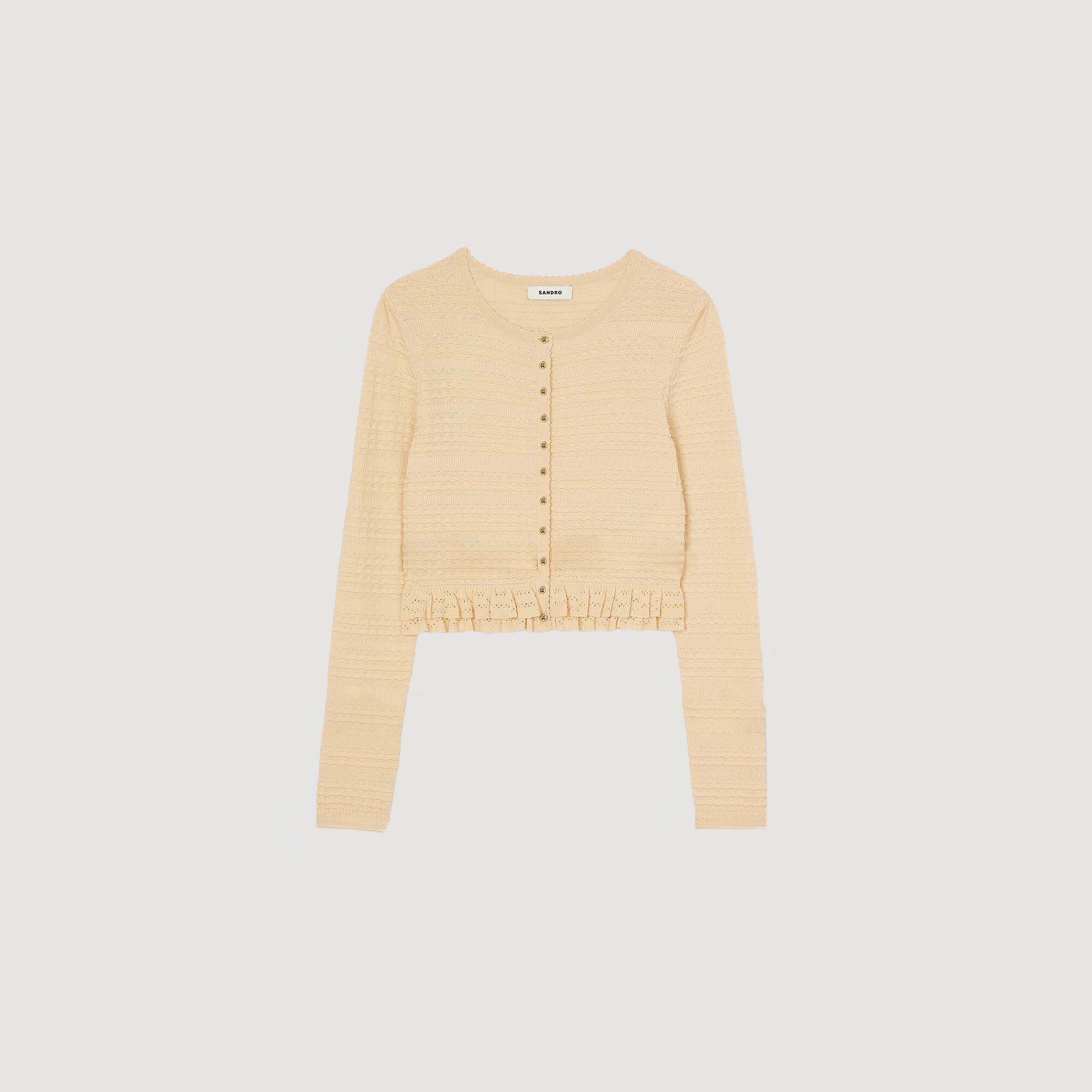 Ruffled cardigan