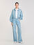 Jeansjacke mit Strass und Perlen